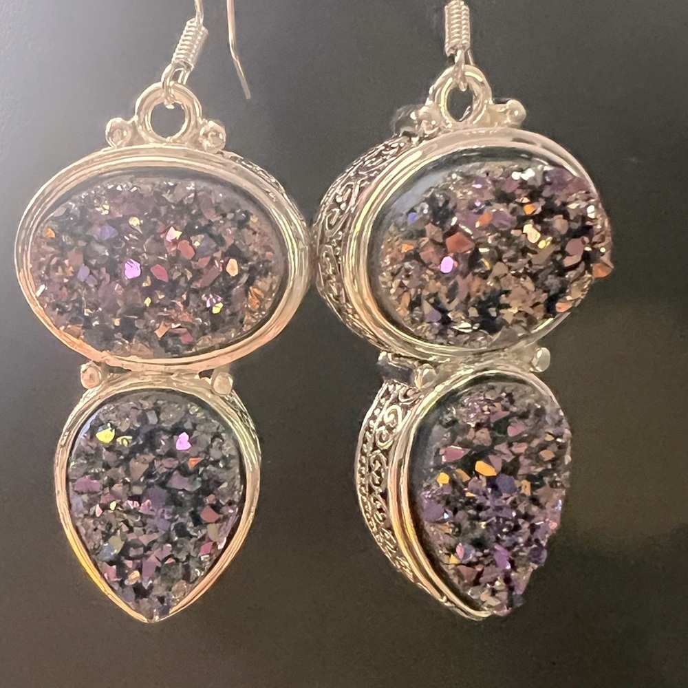 Bali Inspired Druzy Earrings